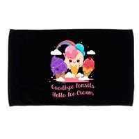 Goodbye Tonsils Hello Ice Cream Tonsillectomy Surgery Microfiber Hand Towel
