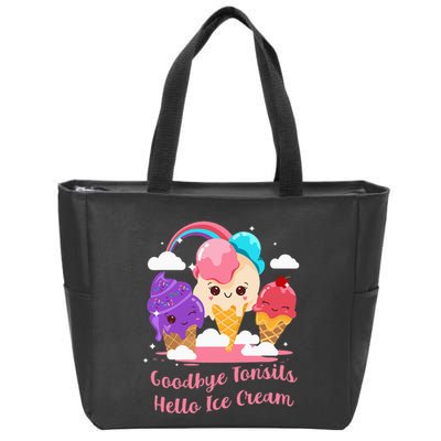 Goodbye Tonsils Hello Ice Cream Tonsillectomy Surgery Zip Tote Bag
