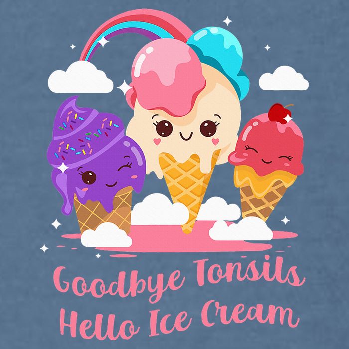 Goodbye Tonsils Hello Ice Cream Tonsillectomy Surgery Garment-Dyed Sweatshirt
