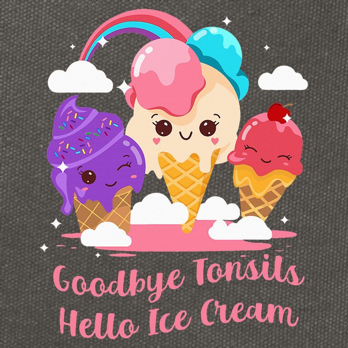 Goodbye Tonsils Hello Ice Cream Tonsillectomy Surgery Cotton Canvas Backpack