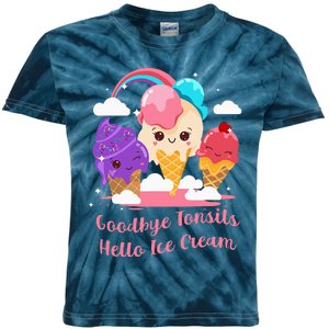 Goodbye Tonsils Hello Ice Cream Tonsillectomy Surgery Kids Tie-Dye T-Shirt