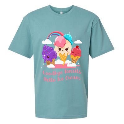 Goodbye Tonsils Hello Ice Cream Tonsillectomy Surgery Sueded Cloud Jersey T-Shirt