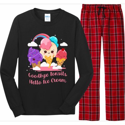 Goodbye Tonsils Hello Ice Cream Tonsillectomy Surgery Long Sleeve Pajama Set