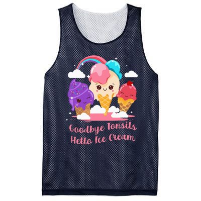 Goodbye Tonsils Hello Ice Cream Tonsillectomy Surgery Mesh Reversible Basketball Jersey Tank