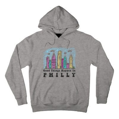 Good Things Happen In Philly Shirt, Philadelphia Skyline Tall Hoodie