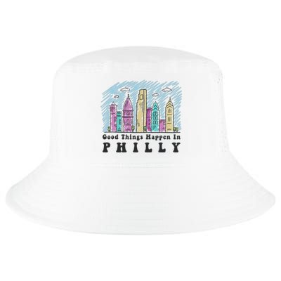 Good Things Happen In Philly Shirt, Philadelphia Skyline Cool Comfort Performance Bucket Hat