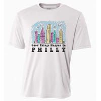 Good Things Happen In Philly Shirt, Philadelphia Skyline Cooling Performance Crew T-Shirt