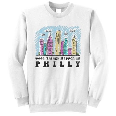 Good Things Happen In Philly Shirt, Philadelphia Skyline Sweatshirt