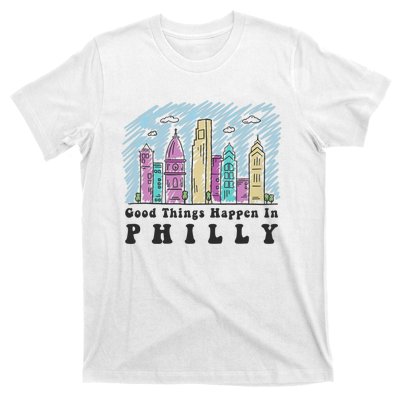 Good Things Happen In Philly Shirt, Philadelphia Skyline T-Shirt