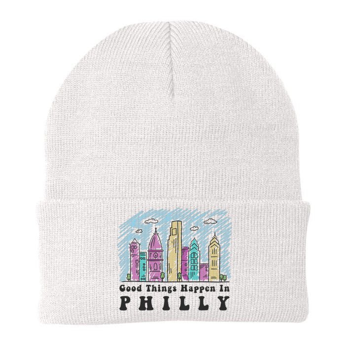 Good Things Happen In Philly Shirt, Philadelphia Skyline Knit Cap Winter Beanie