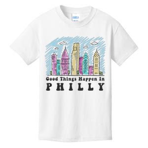 Good Things Happen In Philly Shirt, Philadelphia Skyline Kids T-Shirt