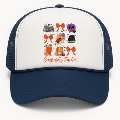 Geography Teacher Halloween Pencil Costume Design Trucker Hat