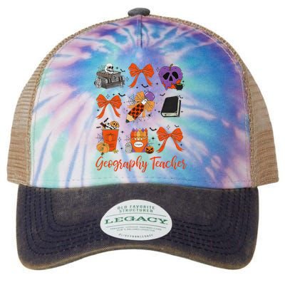 Geography Teacher Halloween Pencil Costume Design Legacy Tie Dye Trucker Hat