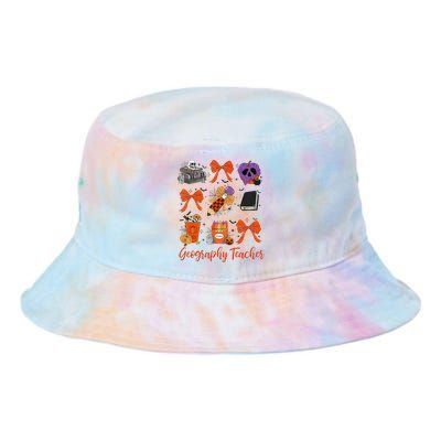 Geography Teacher Halloween Pencil Costume Design Tie Dye Newport Bucket Hat