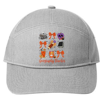 Geography Teacher Halloween Pencil Costume Design 7-Panel Snapback Hat