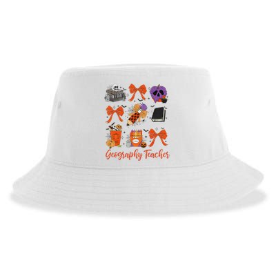 Geography Teacher Halloween Pencil Costume Design Sustainable Bucket Hat