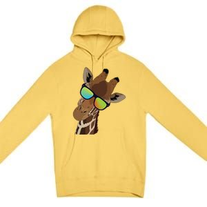 Good Time Hipster Giraffe, Giraffe Sunglasses Gift Premium Pullover Hoodie