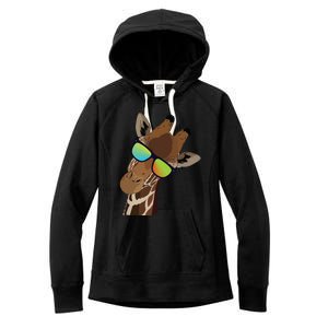 Good Time Hipster Giraffe, Giraffe Sunglasses Gift Women's Fleece Hoodie