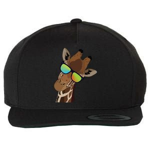 Good Time Hipster Giraffe, Giraffe Sunglasses Gift Wool Snapback Cap