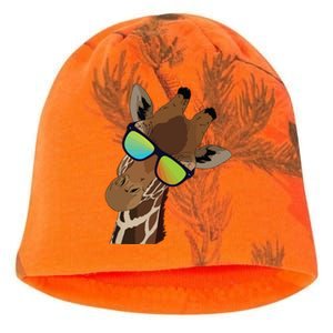 Good Time Hipster Giraffe, Giraffe Sunglasses Gift Kati - Camo Knit Beanie