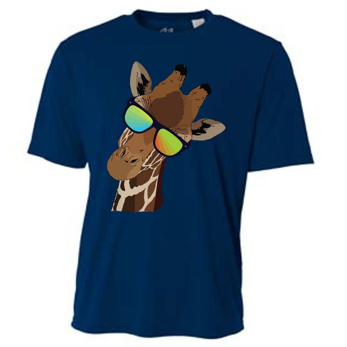 Good Time Hipster Giraffe, Giraffe Sunglasses Gift Cooling Performance Crew T-Shirt