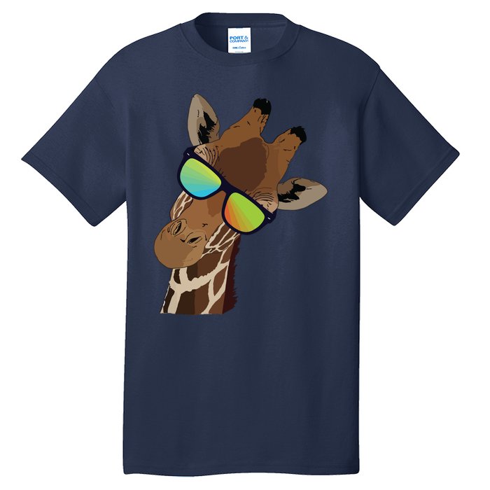 Good Time Hipster Giraffe, Giraffe Sunglasses Gift Tall T-Shirt