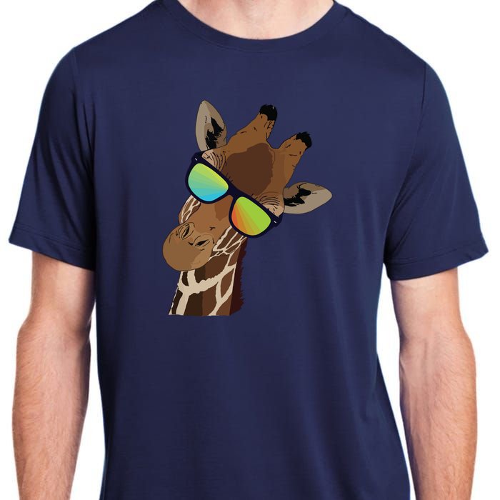 Good Time Hipster Giraffe, Giraffe Sunglasses Gift Adult ChromaSoft Performance T-Shirt