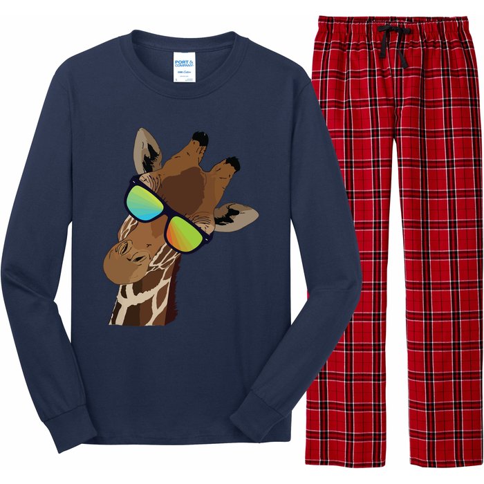 Good Time Hipster Giraffe, Giraffe Sunglasses Gift Long Sleeve Pajama Set