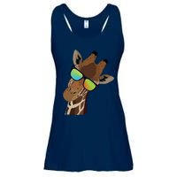 Good Time Hipster Giraffe, Giraffe Sunglasses Gift Ladies Essential Flowy Tank