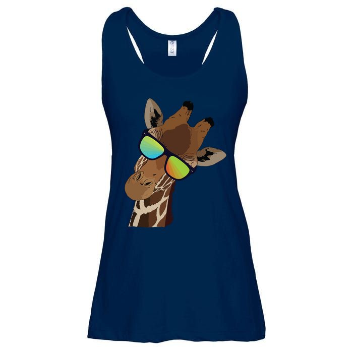 Good Time Hipster Giraffe, Giraffe Sunglasses Gift Ladies Essential Flowy Tank