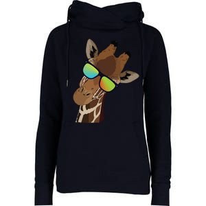 Good Time Hipster Giraffe, Giraffe Sunglasses Gift Womens Funnel Neck Pullover Hood