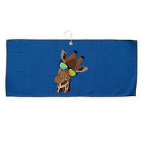 Good Time Hipster Giraffe, Giraffe Sunglasses Gift Large Microfiber Waffle Golf Towel