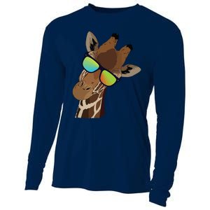 Good Time Hipster Giraffe, Giraffe Sunglasses Gift Cooling Performance Long Sleeve Crew