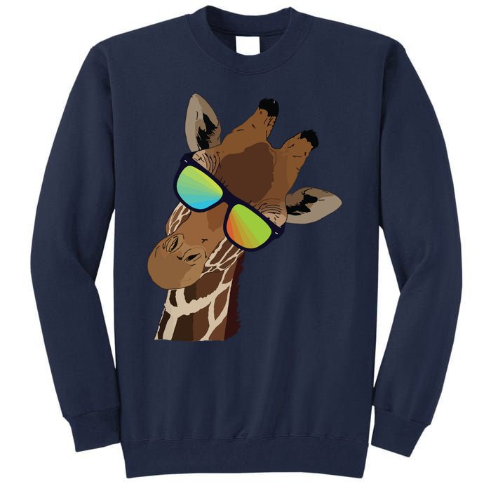 Good Time Hipster Giraffe, Giraffe Sunglasses Gift Tall Sweatshirt