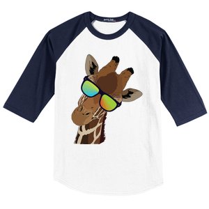 Good Time Hipster Giraffe, Giraffe Sunglasses Gift Baseball Sleeve Shirt