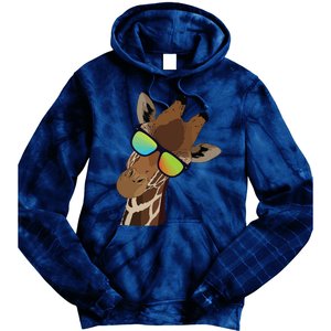 Good Time Hipster Giraffe, Giraffe Sunglasses Gift Tie Dye Hoodie