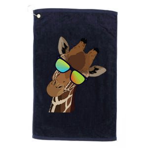 Good Time Hipster Giraffe, Giraffe Sunglasses Gift Platinum Collection Golf Towel