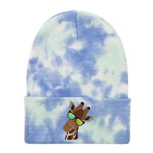 Good Time Hipster Giraffe, Giraffe Sunglasses Gift Tie Dye 12in Knit Beanie