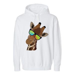 Good Time Hipster Giraffe, Giraffe Sunglasses Gift Garment-Dyed Fleece Hoodie