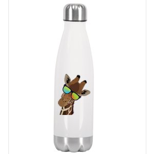 Good Time Hipster Giraffe, Giraffe Sunglasses Gift Stainless Steel Insulated Water Bottle