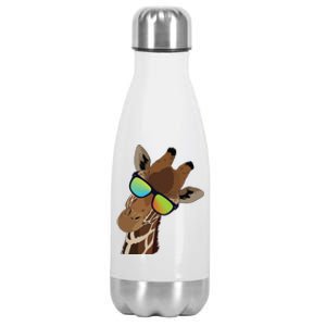 Good Time Hipster Giraffe, Giraffe Sunglasses Gift Stainless Steel Insulated Water Bottle