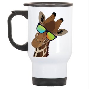 Good Time Hipster Giraffe, Giraffe Sunglasses Gift Stainless Steel Travel Mug