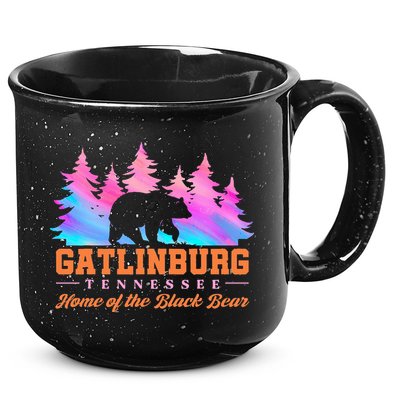 Gatlinburg Tennessee Home Of The Black Bear 15oz Campfire Ceramic Mug