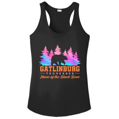 Gatlinburg Tennessee Home Of The Black Bear Ladies PosiCharge Competitor Racerback Tank