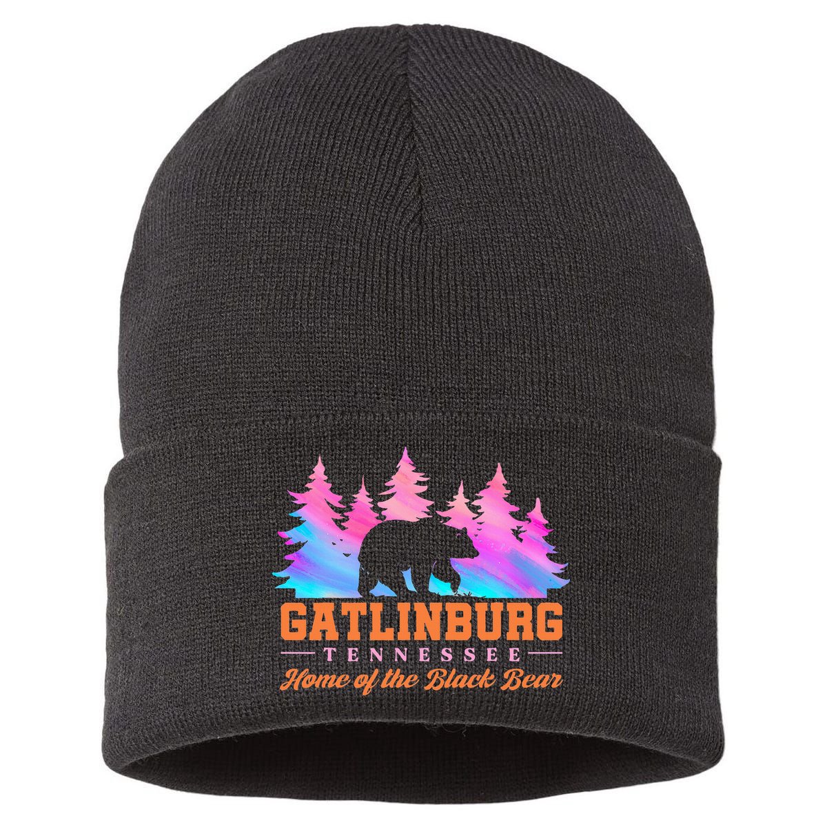 Gatlinburg Tennessee Home Of The Black Bear Sustainable Knit Beanie