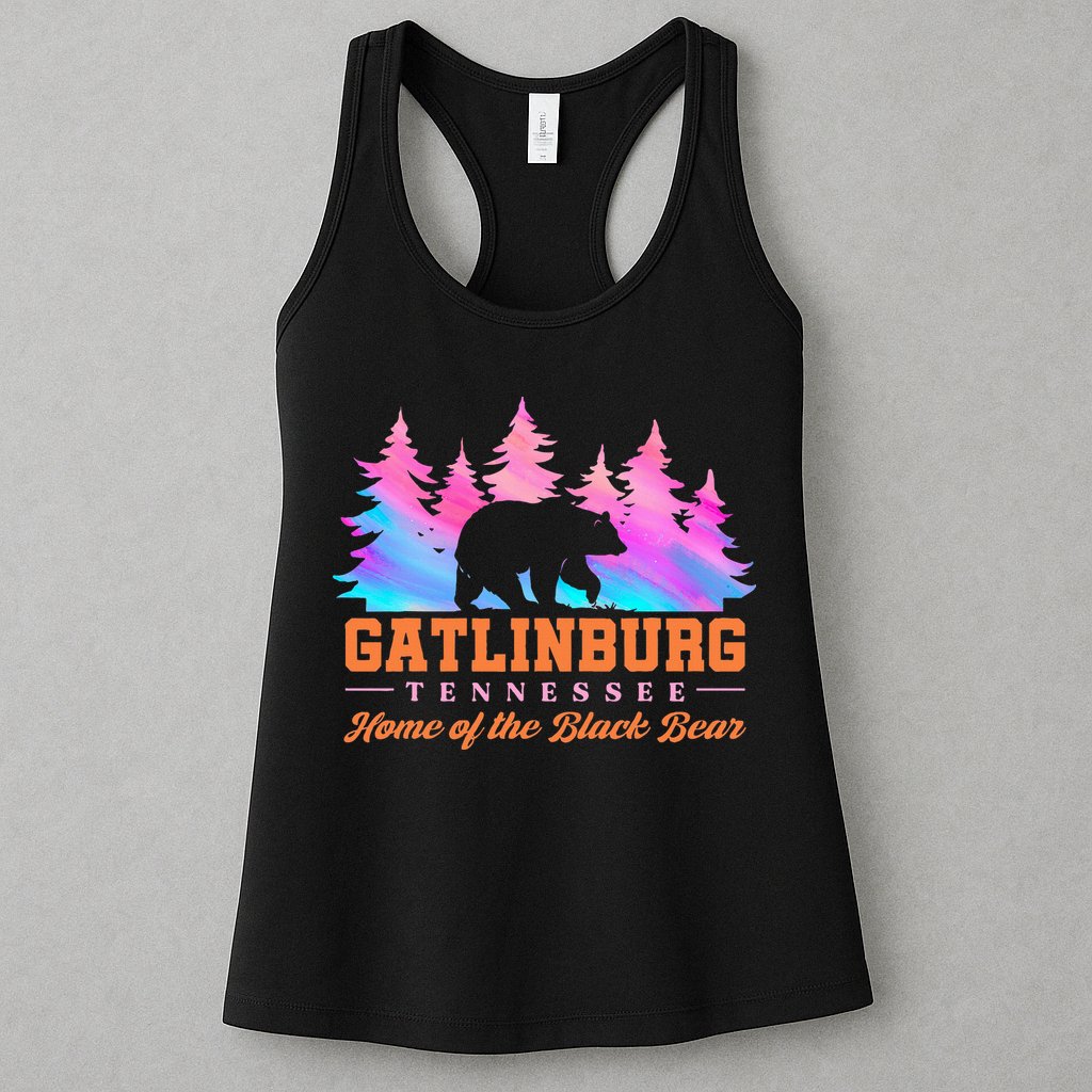 Gatlinburg Tennessee Home Of The Black Bear Womens Tank Top