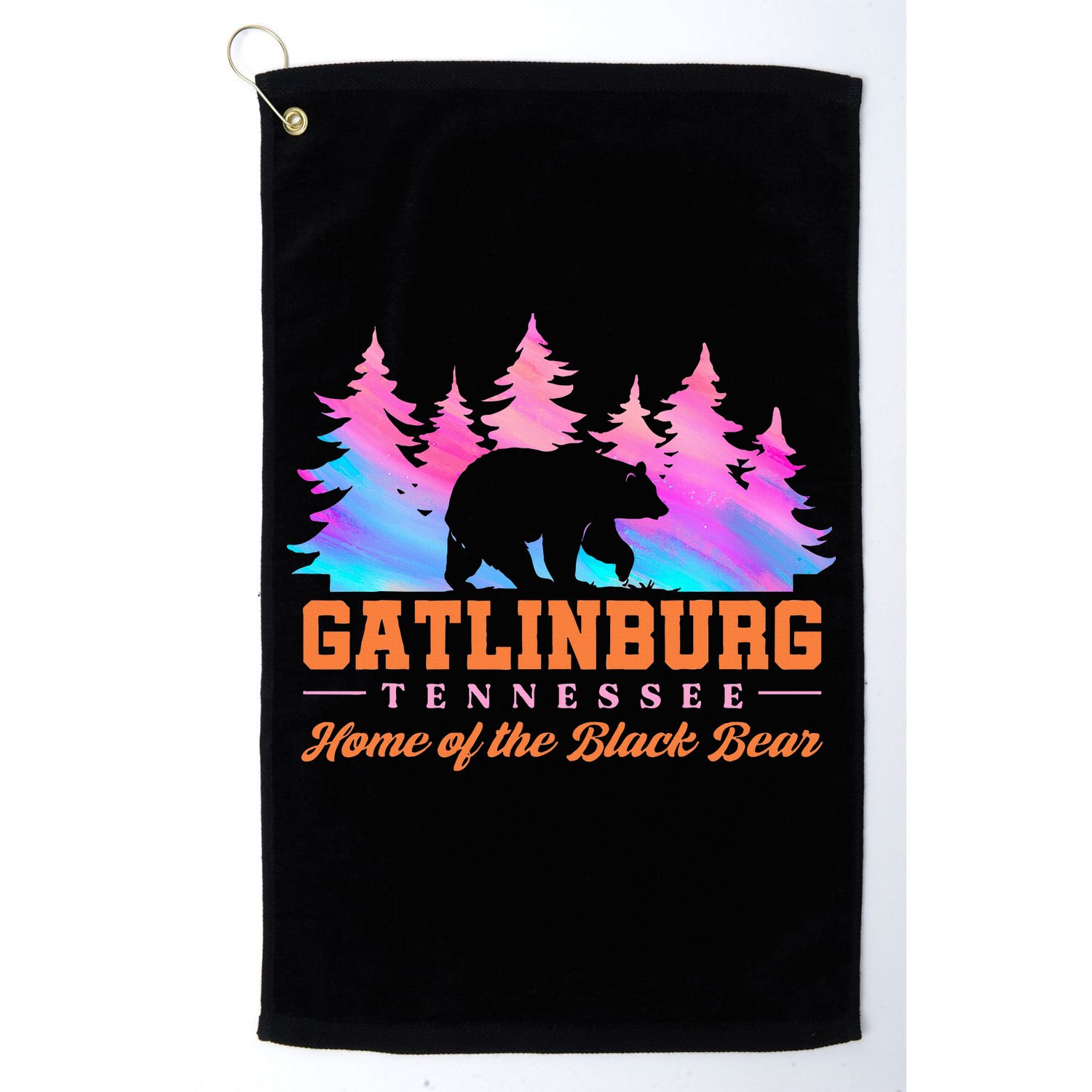 Gatlinburg Tennessee Home Of The Black Bear Golf Towel