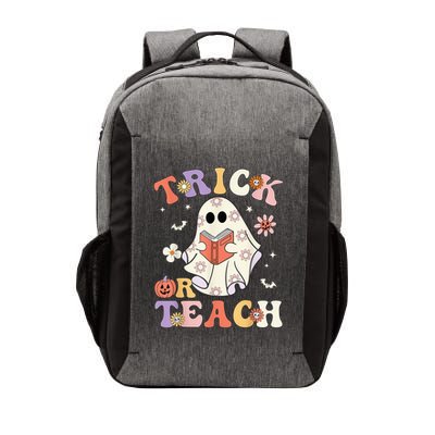 Groovy Teacher Halloween Trick or Teach Retro Floral Ghost Vector Backpack