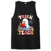 Groovy Teacher Halloween Retro Trick Or Teach Floral Ghost PosiCharge Competitor Tank