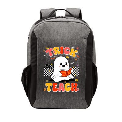Groovy Teacher Halloween Retro Trick Or Teach Floral Ghost Vector Backpack